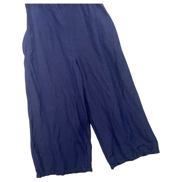 Tommy Bahama Jumpsuit Womens Small Blue Linen Tie Shoulder Coastal Cottage Boho - Picture 6 of 12